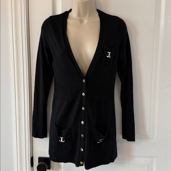 White House Black Market Sweaters - White House Black Market Black Buttoned Cardigan